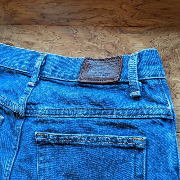 L.L. Bean Vintage 100% Cotton High Rise Relaxed Straight Rich Blue Jeans 28 10 4 - Picture 10 of 10
